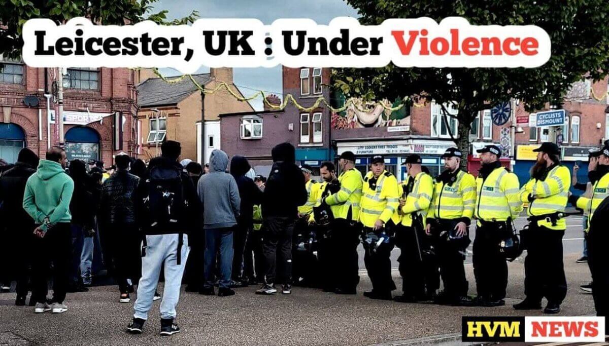 Protest In Leicester, UK