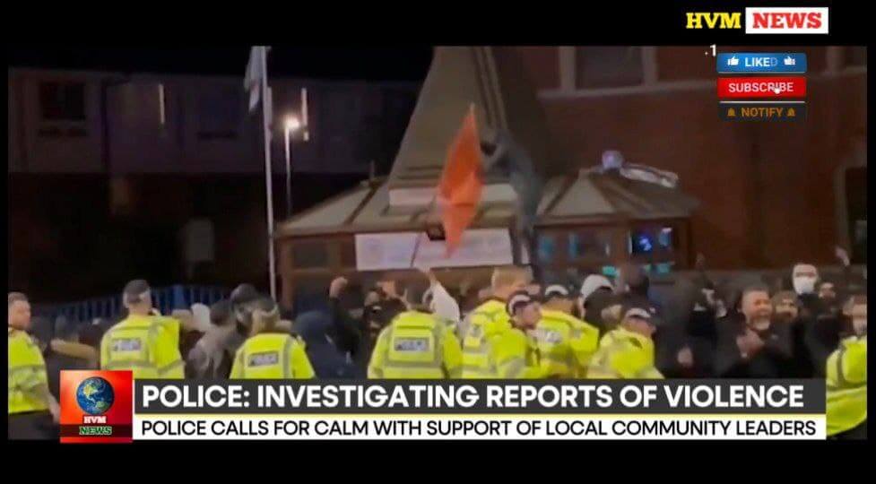 Protest In Leicester, UK