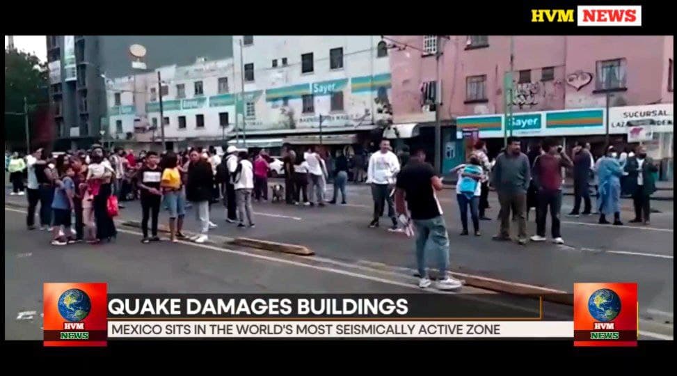 MEXICO EARTHQUAKE DAMAGES BUILDING