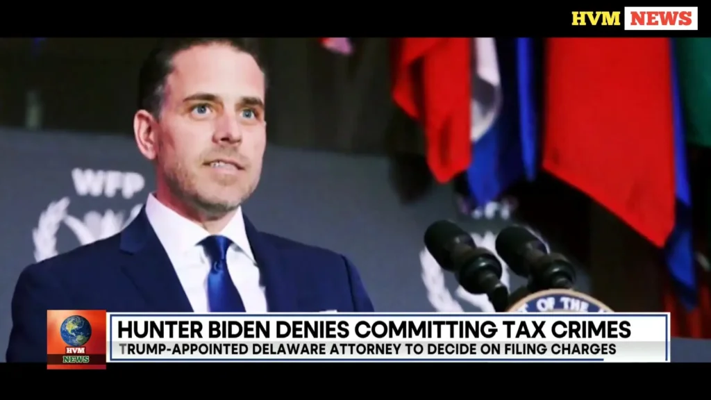 HUNTER BIDEN DENIES COMMITTING TAX CRIMES