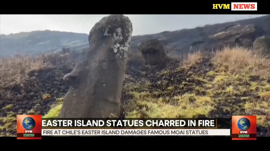 EASTER ISLAND STATUES CHARRED IN FIRE