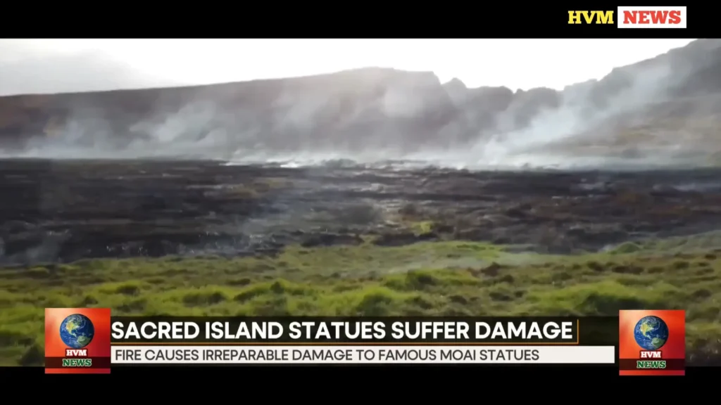 SACRED ISLAND STATUES SUFFER DAMAGE