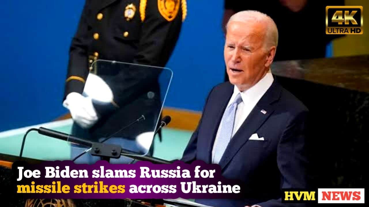 Joe Biden slams Russia for missile strikes across Ukraine
