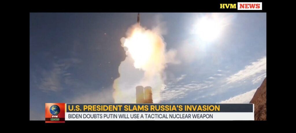 U.S. PRESIDENT SLAMS RUSSIA'S INVASION