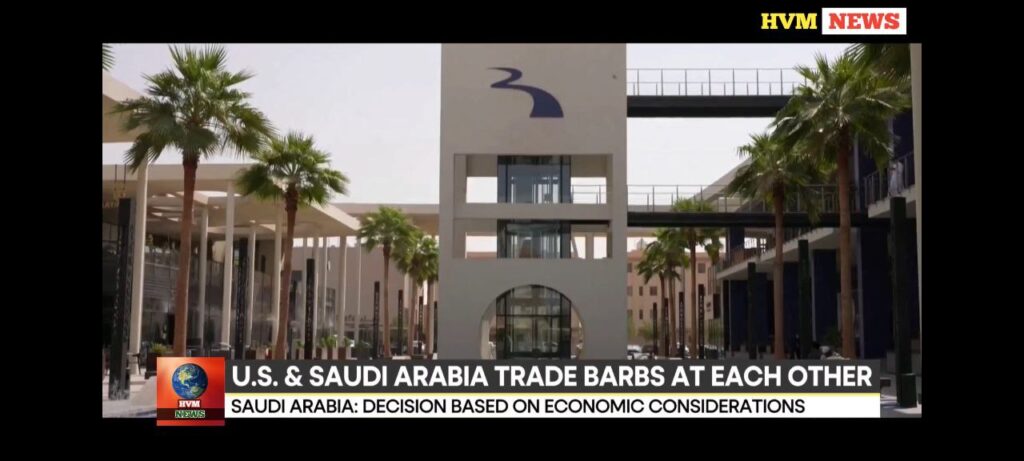 U.S.& SAIDI ARABIA TRADE BARBS AT EACH OTHER