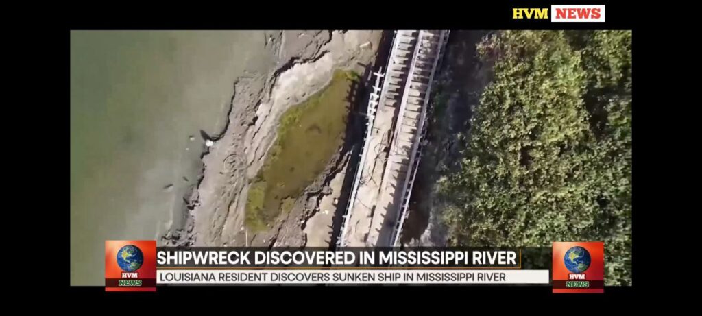 SHIPWRECK DISCOVERED IN MISSISSIPPI RIVER