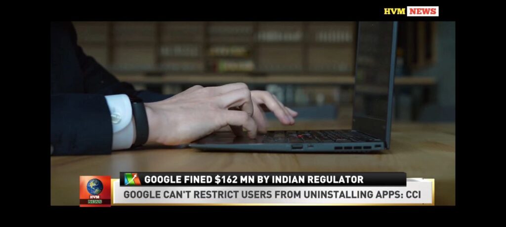 GOOGLE FINED $162 MN BY INDIAN REGULATOR