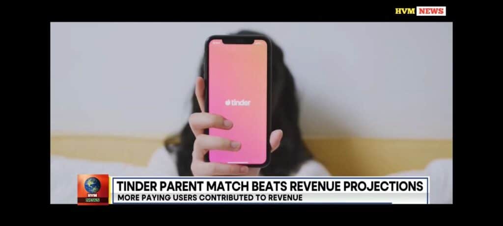 TINDER PARENT MATCH BEATS REVENUE PROJECTIONS